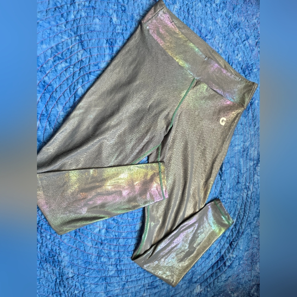 GRRRL Next Level Galactic Leggings in GALACTIC EMERALD Green Ali / Amenah XL/XXL